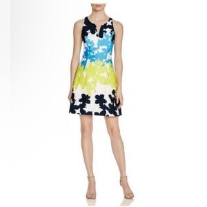 Milly Blue and Yellow Floral Mini Dress